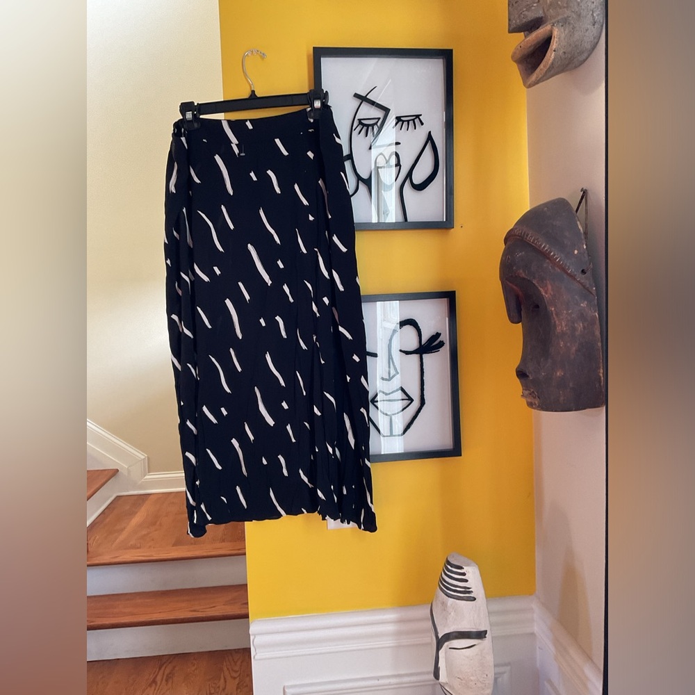LOFT Brushstroke Midi Skirt Size 18 NWOT